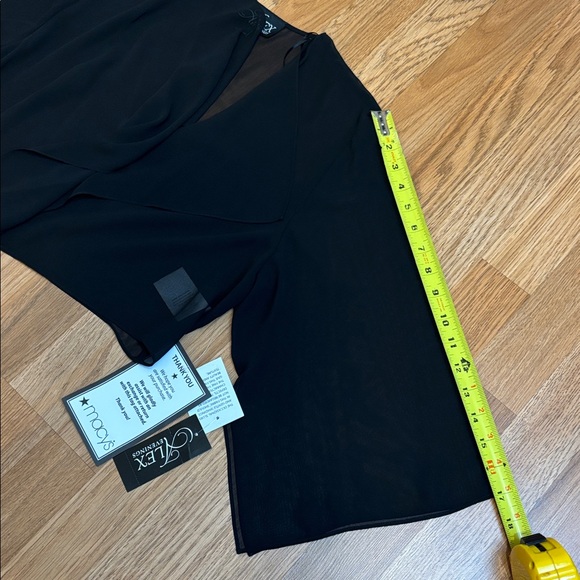 NWT Alex Evenings black sheer 3/4 split sleeve open cardigan. Size L. - Picture 17 of 17